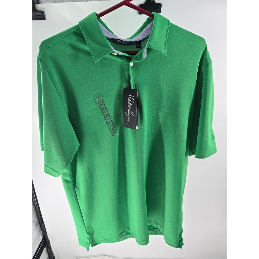 Walter Hagen Mens Green HydroDri Performance Golf Polo Shirt Size M‎ NEW